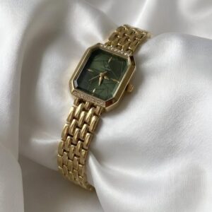 Luxury Gold Green Dial Women's Watch